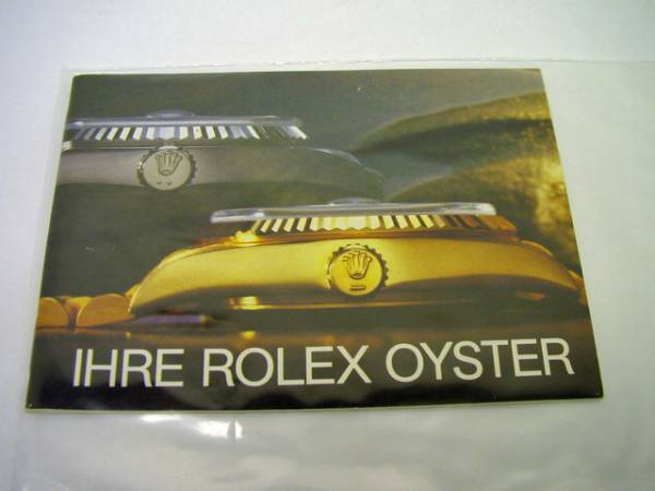 Rolex Booklet Ihre Rolex Oyster 1983 bis 1986