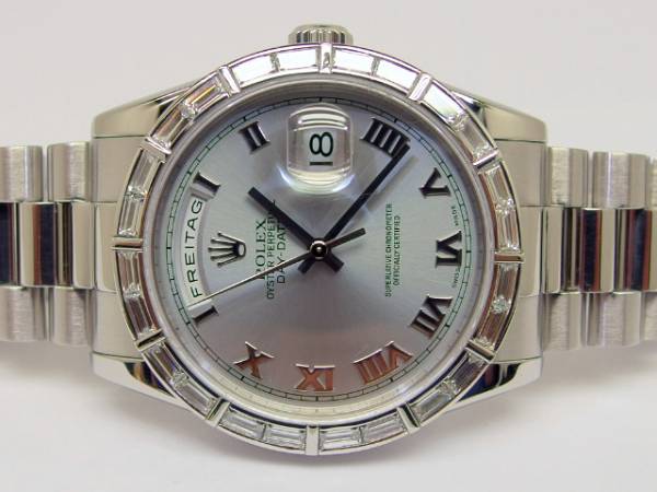 DAY-DATE Platin 118366 Baguette Lünette