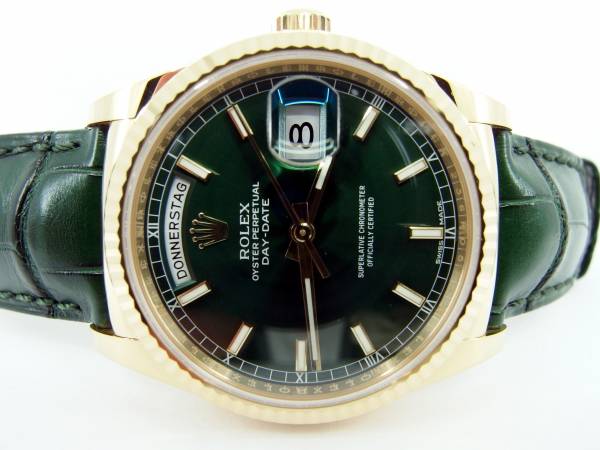 Rolex DAY-DATE 118138 green Full Set 2018