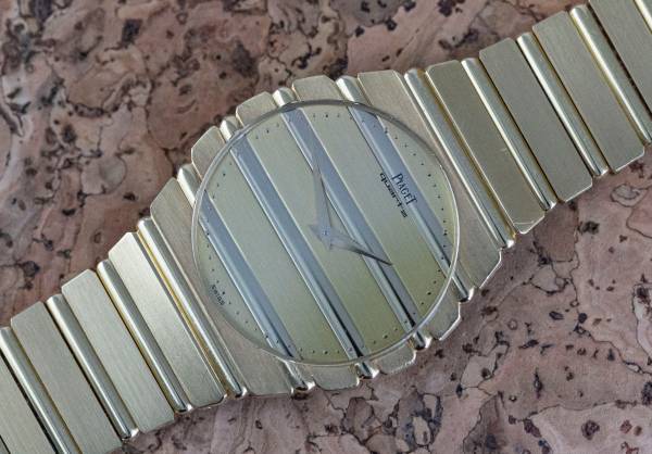 Piaget 7661 C 701 sehr seltene Vintage Polo Gelbgold Full Set unpoliert