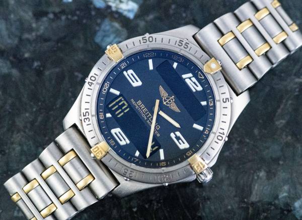 Breitling F65362 Aerospace Papiere und Kaufrechnung 2001 Titan