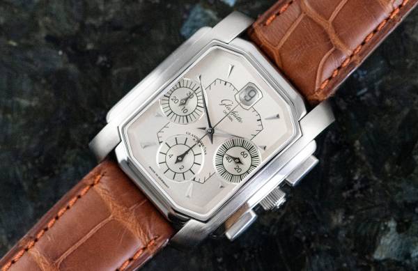 Glashuette Original Senator Karrée Chronograph Full Set Glashütte Service 2025
