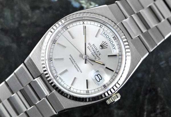 Rolex 19019 sehr seltene Vintage Day-Date Oysterquartz Weißgold Collectors Full Set