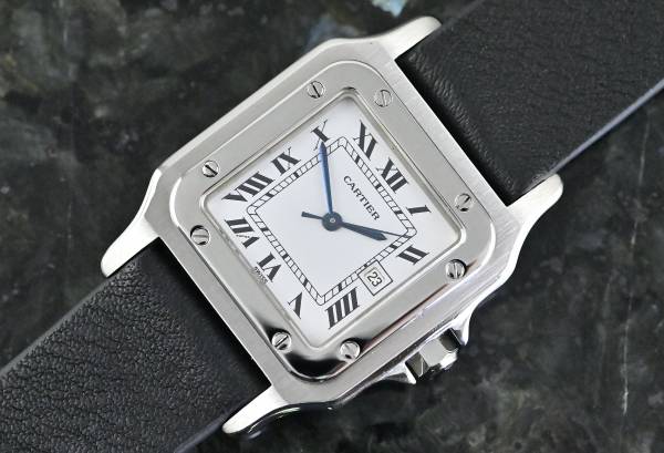 Cartier 2960 Vintage Santos Carrée Spider Dial Automatik Stahl