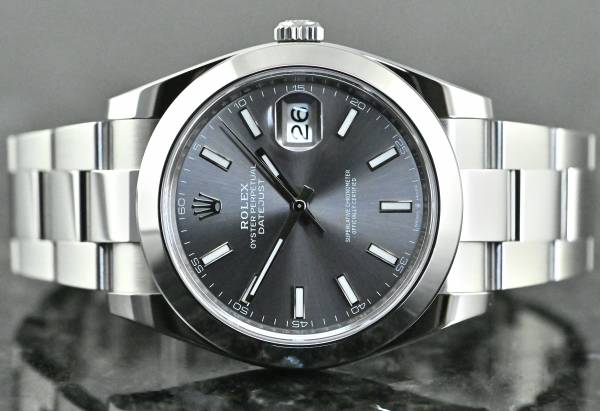 Rolex 126300 Datejust 41 Slate grey dial Full Set + Kaufrechnung 10/2025 ungetragen