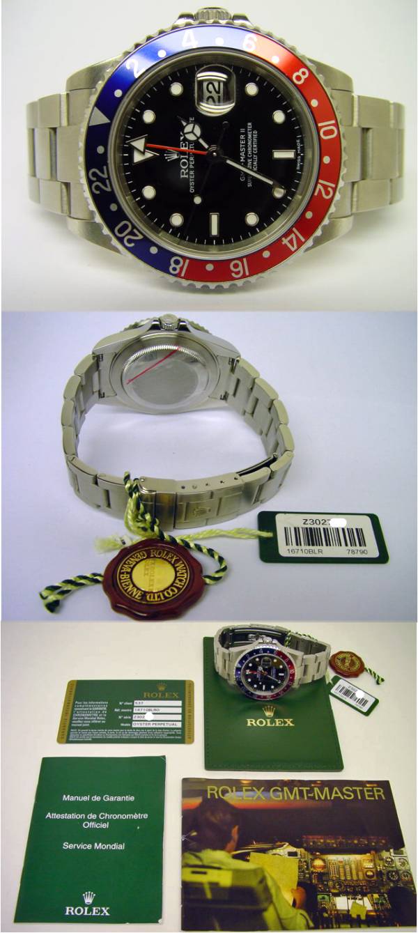 Rolex Chronometer GMT Master II Referenz 16710BLRO