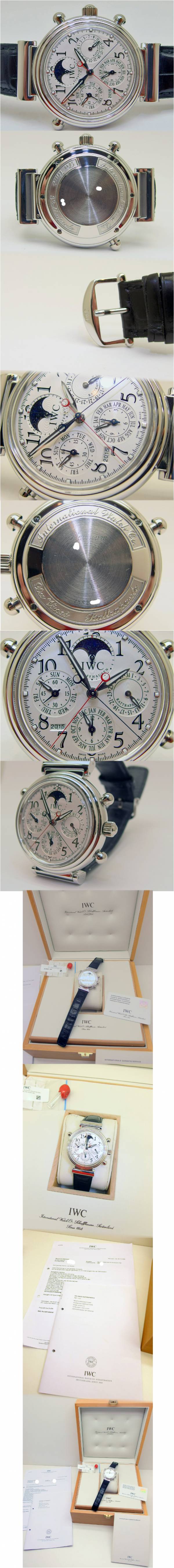 IWC limited Da Vinci Perpetual Rattrapante 3754 in Platin