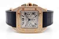 Cartier SANTOS 100 Chronograph | Diamant Pavé | Roségold | Referenz WM502351 Abbildung 3
