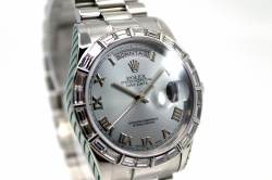 Rolex DAY-DATE Platin | 118366 | Baguette Lünette | Full Set | Rolex Service 2019 Abbildung 14