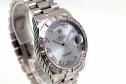 Rolex DAY-DATE Platin | 118366 | Baguette Lünette | Full Set | Rolex Service 2019 Abbildung 15