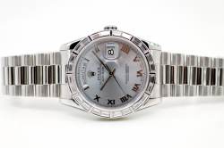 Rolex DAY-DATE Platin | 118366 | Baguette Lünette | Full Set | Rolex Service 2019 Abbildung 3