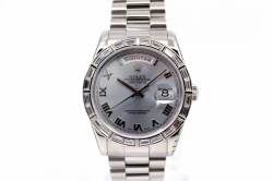 Rolex DAY-DATE Platin | 118366 | Baguette Lünette | Full Set | Rolex Service 2019 Abbildung 8