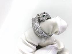 Cartier Panthère de Cartier Ring | Weißgold | ca. 7 ct Pavè | Diamanten Smaragde Onyx Abbildung 3