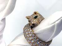 Cartier Panthère de Cartier Ring | Gelbgold | ca. 6.5 ct Pavè | Diamanten Smaragde Onyx Abbildung 3