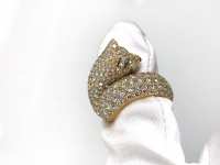 Cartier Panthère de Cartier Ring | Gelbgold | ca. 6.5 ct Pavè | Diamanten Smaragde Onyx Abbildung 5