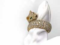 Cartier Panthère de Cartier Ring | Gelbgold | ca. 6.5 ct Pavè | Diamanten Smaragde Onyx Abbildung 6