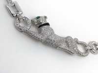 Cartier Panthère de Cartier Collier | Weißgold | ca. 3.71 ct Pavè | Diamanten Smaragde Abbildung 4