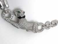 Cartier Panthère de Cartier Collier | Weißgold | ca. 3.71 ct Pavè | Diamanten Smaragde Abbildung 6