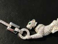 Cartier Panthère de Cartier Collier | Weißgold | ca. 3.71 ct Pavè | Diamanten Smaragde Abbildung 7