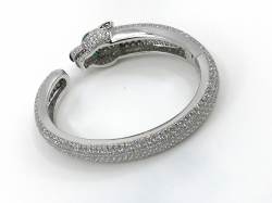 Cartier Panthère de Cartier Armreif | Weißgold | ca. 15.74 ct Pavè | Diamanten Smaragde Abbildung 5