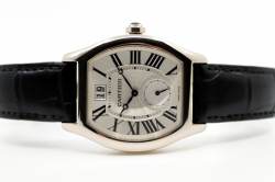 Cartier Tortue XL | Flinqué Zifferblatt | Weißgold | Ref. W1556233 | Box und Zertifikat Abbildung 3