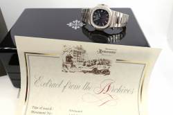 seltene Jumbo NAUTILUS | 5713|1G in Weißgold | original Diamant Lünette Image 12