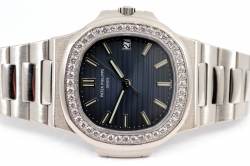 seltene Jumbo NAUTILUS | 5713|1G in Weißgold | original Diamant Lünette Image 17