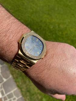 Patek Philippe 3700J seltene Vintage Nautilus mit passenden Manschettenknöpfen Ref. 9038J Image 27