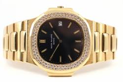 Patek Philippe 3700J seltene Vintage Nautilus mit passenden Manschettenknöpfen Ref. 9038J Image 3