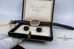 Patek Philippe ELLIPSE D'OR | Ref. 3848 | passende Manschettenknöpfe | blue Cobalt Sunburst Image 12