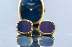 Patek Philippe ELLIPSE D'OR | Ref. 3848 | passende Manschettenknöpfe | blue Cobalt Sunburst Image 8