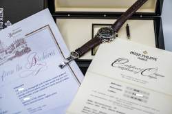Patek Philippe 3970EP Chronograph Ewiger Kalender seltene Ausführung Platin Image 11