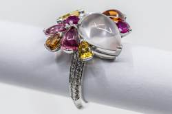 Cartier DÉLICES DE CARTIER SORBET Set | Collier | Ring | Ohranhänger | Multi Gem Diamant Abbildung 11