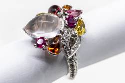 Cartier DÉLICES DE CARTIER SORBET Set | Collier | Ring | Ohranhänger | Multi Gem Diamant Abbildung 13