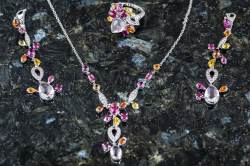 Cartier DÉLICES DE CARTIER SORBET Set | Collier | Ring | Ohranhänger | Multi Gem Diamant Abbildung 15