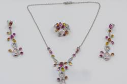 Cartier DÉLICES DE CARTIER SORBET Set | Collier | Ring | Ohranhänger | Multi Gem Diamant Abbildung 17