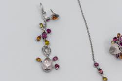 Cartier DÉLICES DE CARTIER SORBET Set | Collier | Ring | Ohranhänger | Multi Gem Diamant Abbildung 20
