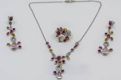 Cartier DÉLICES DE CARTIER SORBET Set | Collier | Ring | Ohranhänger | Multi Gem Diamant Abbildung 3