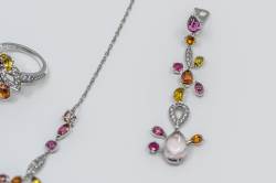 Cartier DÉLICES DE CARTIER SORBET Set | Collier | Ring | Ohranhänger | Multi Gem Diamant Abbildung 6