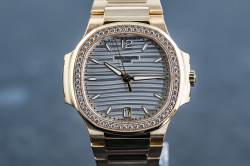 Patek Philippe medium NAUTILUS | 7118/1200R in Roségold | Diamant Lünette | Full Set 2018 | Image 14