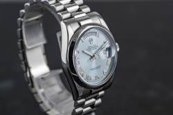 Rolex DAY-DATE Chronometer | 118206 | Platin Ice Blue | Full Set 2017 | LC100 Image 14