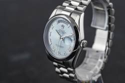 Rolex DAY-DATE Chronometer | 118206 | Platin Ice Blue | Full Set 2017 | LC100 Image 15