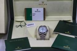 Rolex DAY-DATE Chronometer | 118206 | Platin Ice Blue | Full Set 2017 | LC100 Image 5