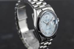 Rolex DAY-DATE Chronometer | 118206 | Platin Ice Blue | Full Set 2017 | LC100 Image 7