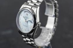 Rolex DAY-DATE Chronometer | 118206 | Platin Ice Blue | Full Set 2017 | LC100 Image 8