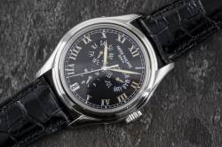 Patek Philippe 5035P Jahreskalender Noir Romaines Platin Full Set 1999 Image 13