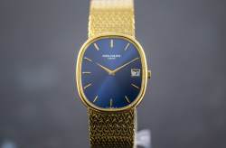 Patek Philippe 3605 Ellipse d'or Date blue dial PP Servicerechnung 2008 Image 17