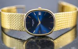 Patek Philippe 3605 Ellipse d'or Date blue dial PP Servicerechnung 2008 Image 5