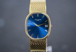 Patek Philippe 3605 Ellipse d'or Date blue dial PP Servicerechnung 2008 Image 8