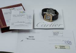 Cartier W20072X7 Santos 100 Papiere + Kaufrechnung 2005 Stahl & Gold Abbildung 11